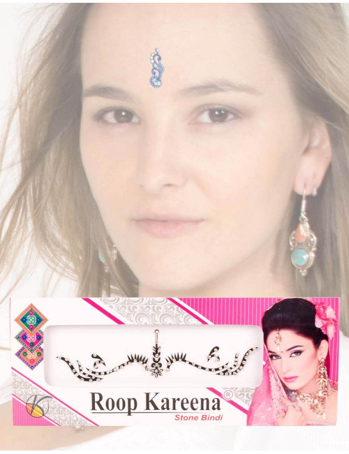 tika-cejas-negro-plateado-bindi-danza-trivia