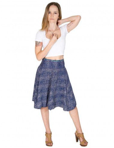 silk-middle-printed-women-hippie-style skirt