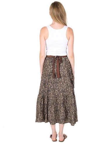 silk-silk-spring-stamped skirt