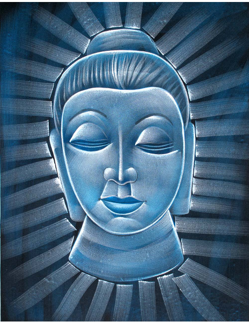 buddha- velvet- black-backed tapestry