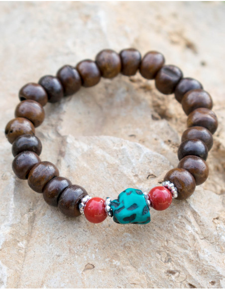 pulsera-hueso-marron-ajustable-hippie