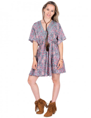 Printed Hippie Dress