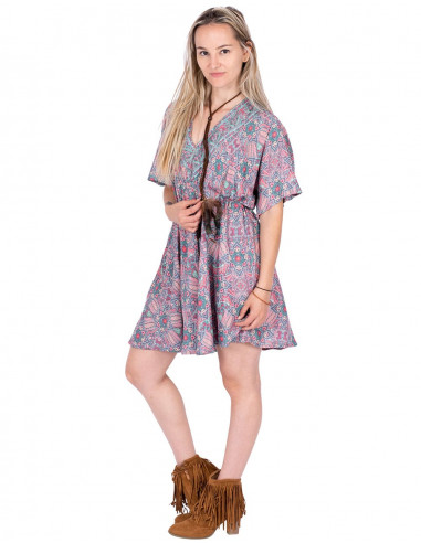 Printed Hippie Dress