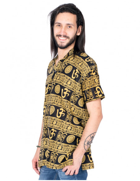 camisa-hombre-hippie-amarillo-simbolo-om