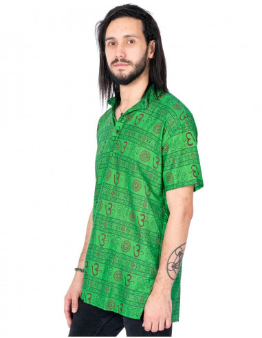 camisa-hombre-hippie-verde-simbolo-om