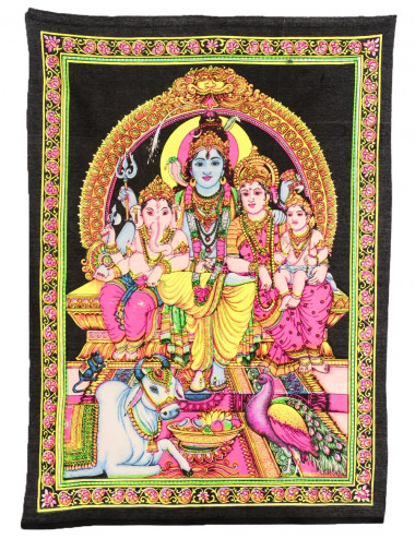 God Shiva Family Tapestry