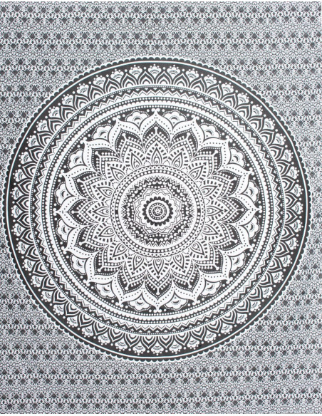 Black and White Mandala Quilt