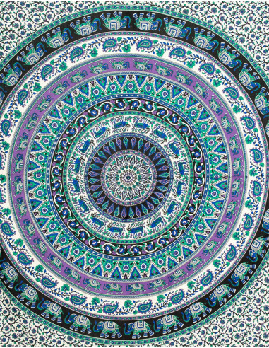 Mandala Elephant Bedspread
