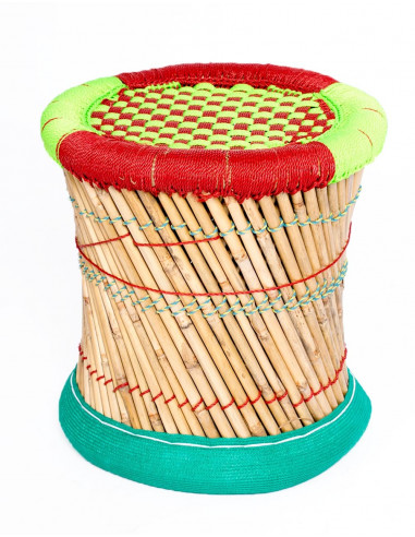 Braided Bamboo: Handcrafted Indian Stool |...