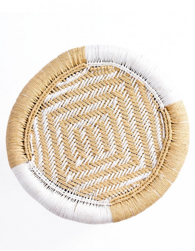 RMU0002B - Natural Leather Stool