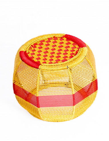 Round Nylon Rope Stool - Handmade in India -...