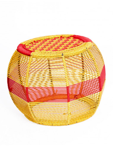 Round Nylon Rope Stool - Handmade in India -...