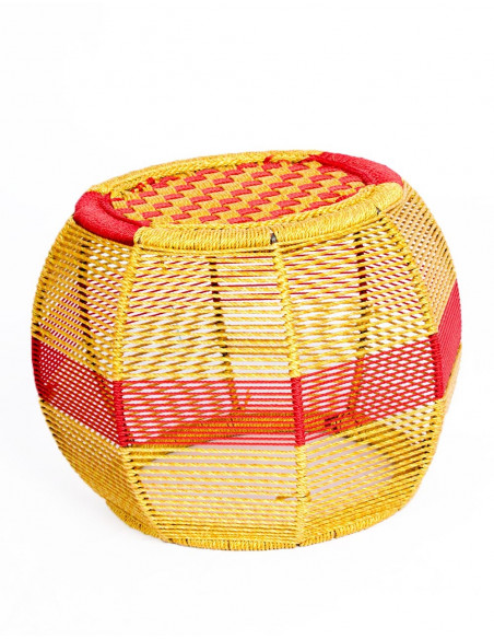 taburete-metal-tejido-amarillo-rojo