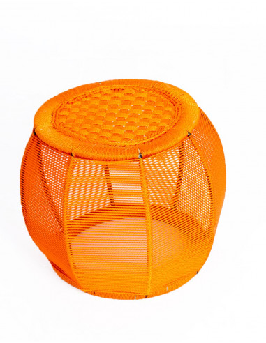 Round Nylon Rope Stool - Handmade in India -...