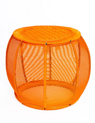 Round Nylon Rope Stool - Handmade in India -...