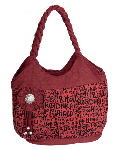 Burgundy Bag with Bead