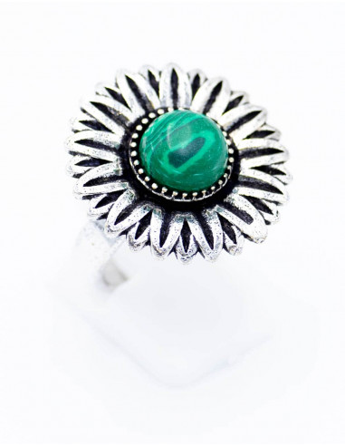 Flower and Stone Ring