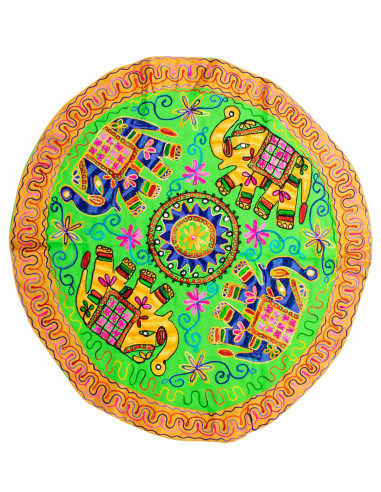 Round Tablecloth or Tapestry with 4 Elephants