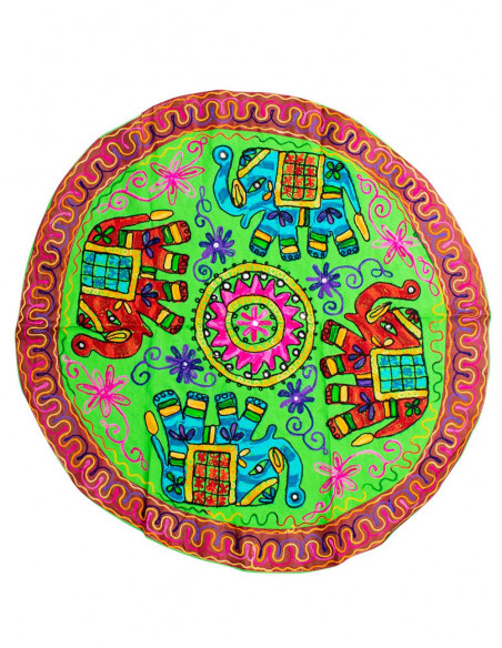 Round Tablecloth or Tapestry with 4 Elephants