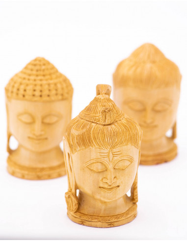 Wide-faced Buddha statue