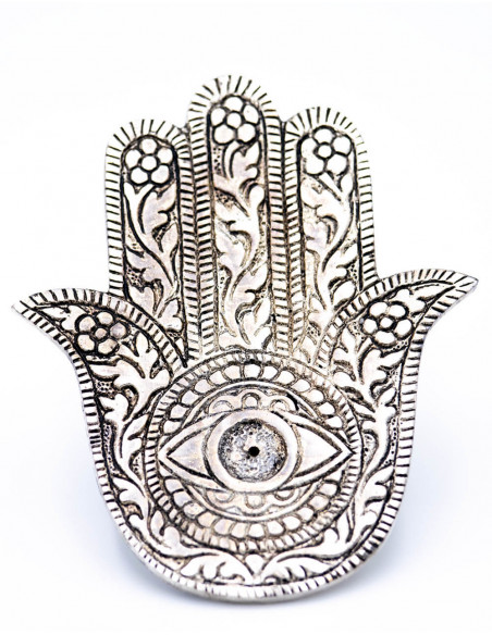 Metal Incense Holder Hamsa Hand