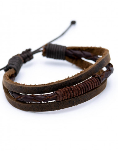 Triple Faux Leather Bracelet