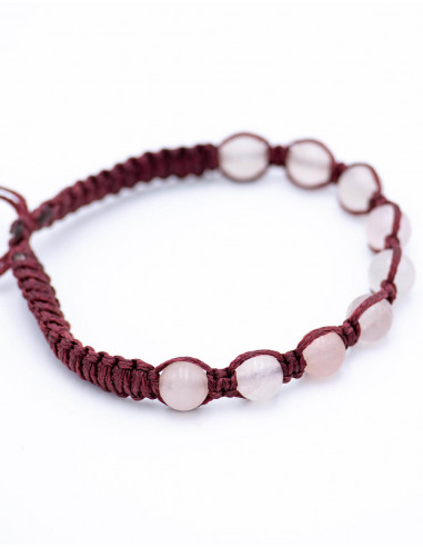 Macrame Bracelet with Rose Quartz