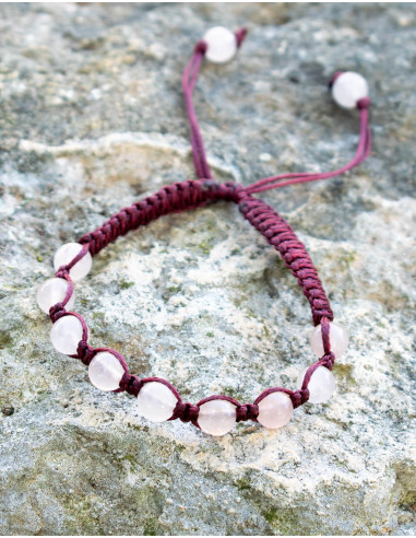Rose Quartz Macrame Bracelet