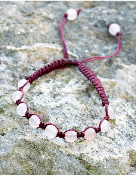Rose Quartz Macrame Bracelet