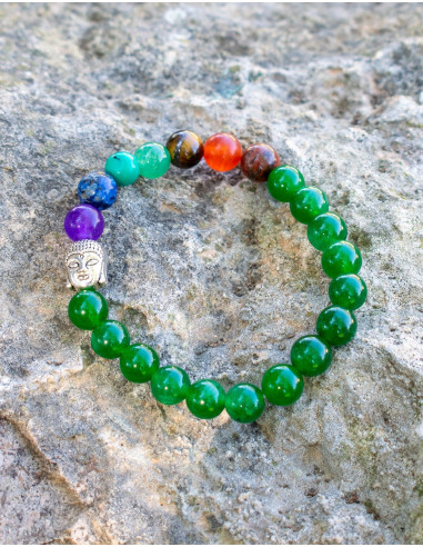 Bracelet with Green Jasper Stones