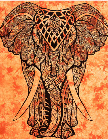 Orange Elephant Quilt
