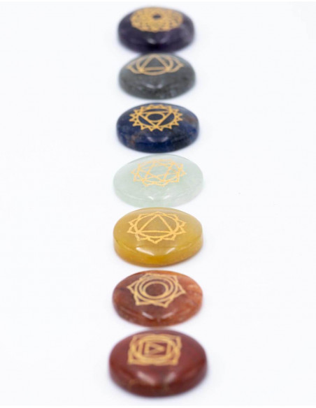 Stones 7 Chakras with Symbol