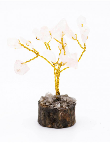 Tree Leaves Rose Quartz