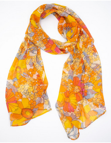 pañuelo-chiffon-rectangular-naranja-estampado
