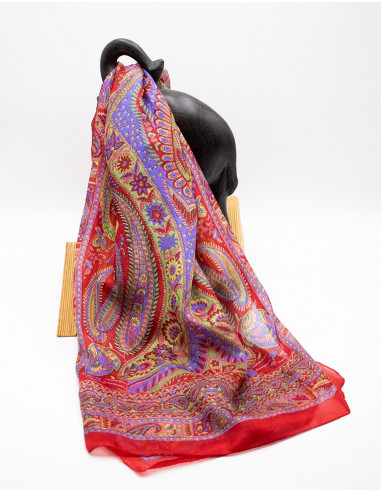 pañuelo-bufanda-seda-rojo-estampado