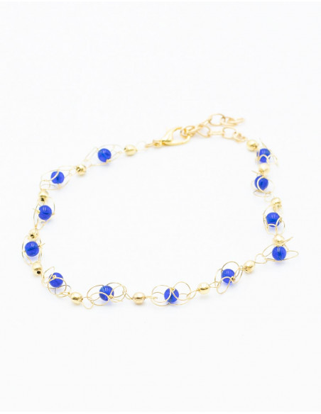 tobillera-dorada-cristal-azul-verano