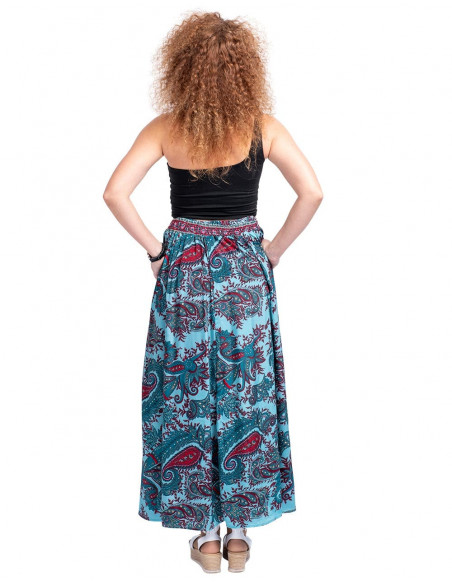 falda-larga-abotonada-hippie-chic-azul