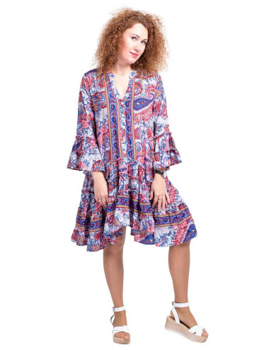 vestido-boho-style-estampado-azul-y-rojo