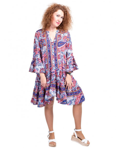 vestido-boho-style-estampado-azul-y-rojo