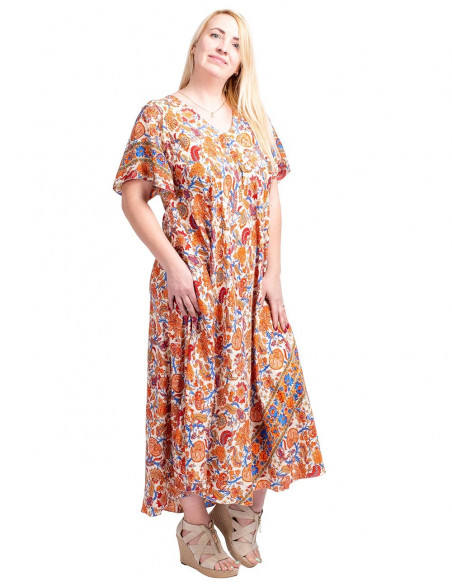 Wide Silk Dress