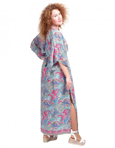 Printed V-Back Dress
