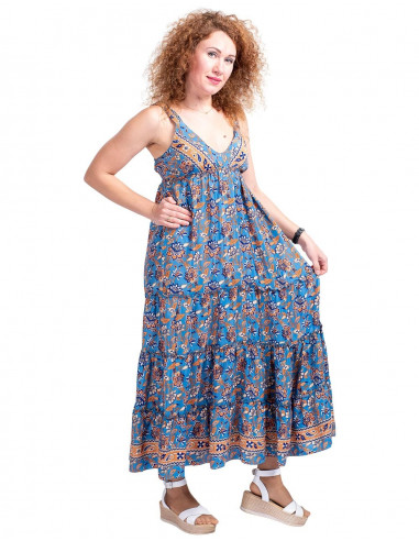 vestido-largo-seda-escote-pico-azul