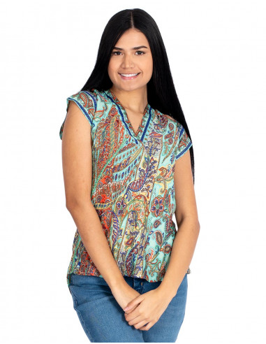 blusa-seda-esampada-mujer-mangas-cortas