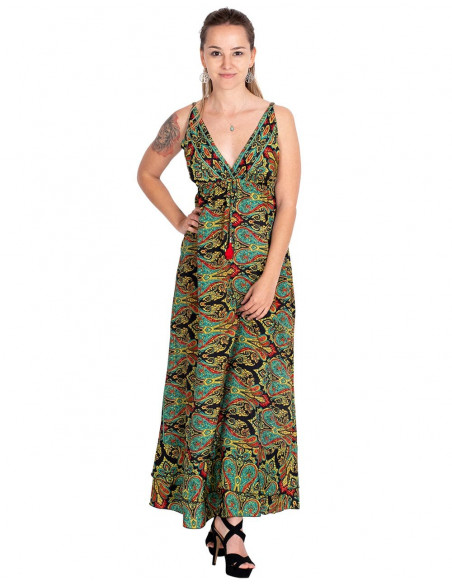 vestido-largo-estampado-tirantes-seda-verde