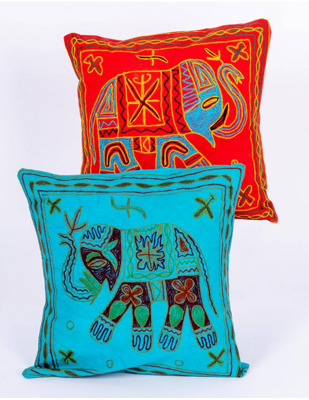 Cotton Elephant Cushion Cover