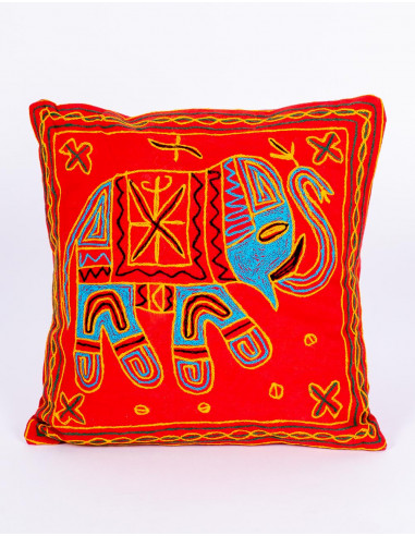 Elephant Cotton Cushion Cover
