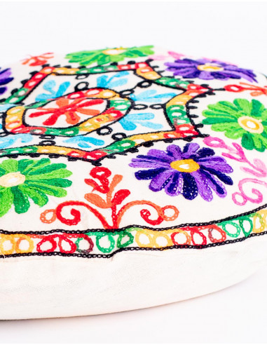 funda-cojin-circular-dibujos-bordados-multicolor
