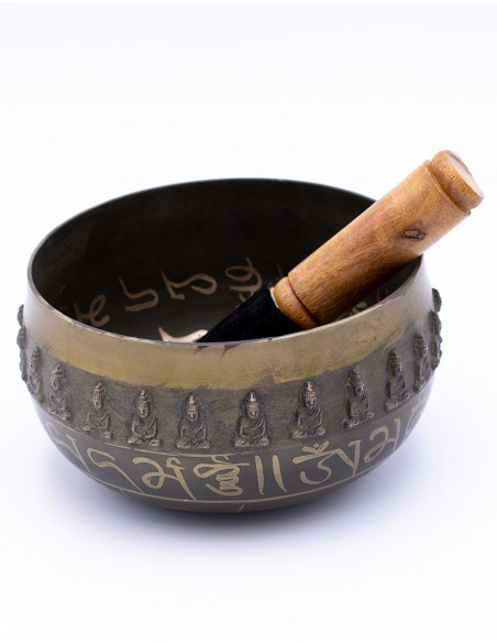 Carved Tibetan Singing Bowl