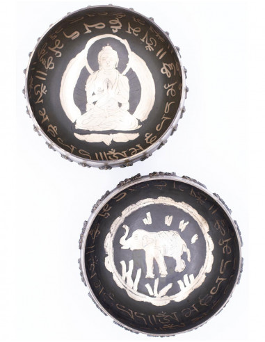 Carved Tibetan Singing Bowl