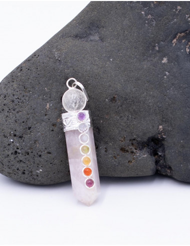 colgante-octogonal-cuarzo-rosa-bola-7-chakras
